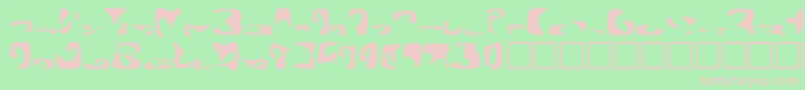 Romulan Font – Pink Fonts on Green Background