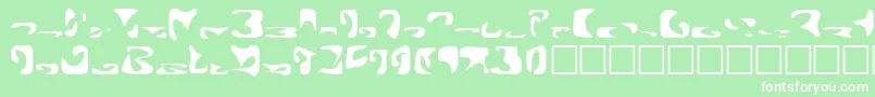 フォントRomulan – 緑の背景に白い文字