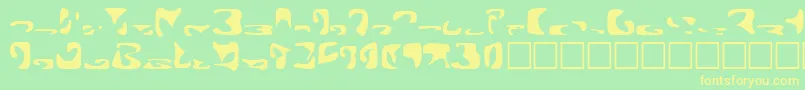 Romulan-fontti – keltaiset fontit vihreällä taustalla