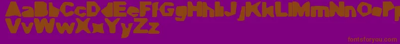 fuente CaveGyrl – Fuentes Marrones Sobre Fondo Morado