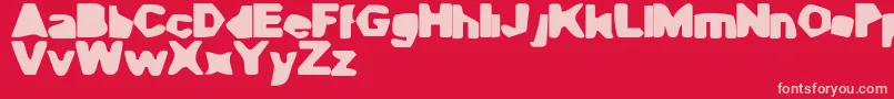 CaveGyrl Font – Pink Fonts on Red Background