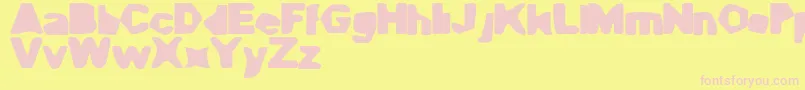 CaveGyrl Font – Pink Fonts on Yellow Background