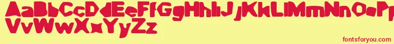 CaveGyrl Font – Red Fonts on Yellow Background