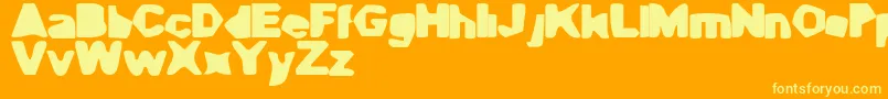 CaveGyrl Font – Yellow Fonts on Orange Background