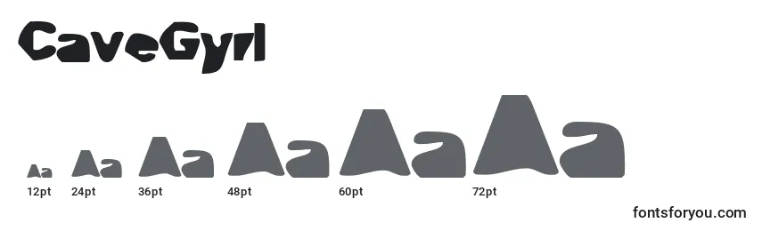 CaveGyrl Font Sizes
