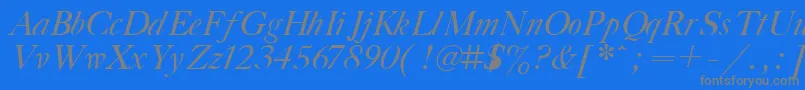 GazetaTitulItalic.001.001 Font – Gray Fonts on Blue Background
