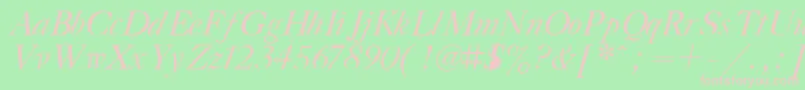 GazetaTitulItalic.001.001 Font – Pink Fonts on Green Background