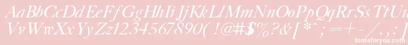 GazetaTitulItalic.001.001 Font – White Fonts on Pink Background