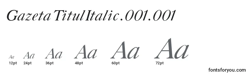 Размеры шрифта GazetaTitulItalic.001.001