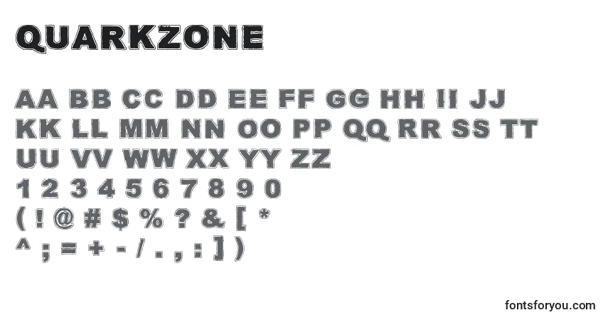 Fuente QuarkZone - alfabeto, números, caracteres especiales