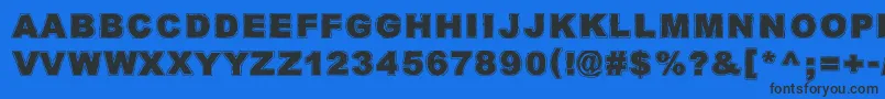 QuarkZone Font – Black Fonts on Blue Background