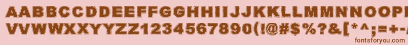 QuarkZone Font – Brown Fonts on Pink Background