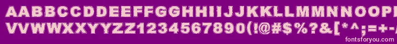 QuarkZone Font – Pink Fonts on Purple Background