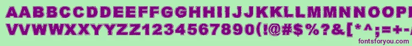 QuarkZone Font – Purple Fonts on Green Background