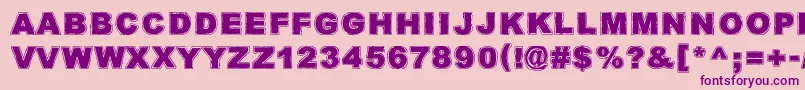 QuarkZone Font – Purple Fonts on Pink Background