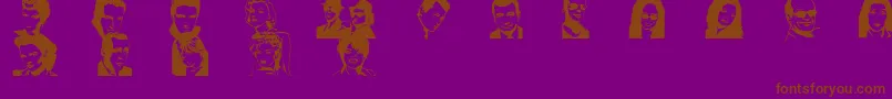 Famousfolksregular Font – Brown Fonts on Purple Background