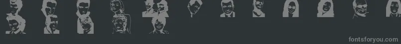 Famousfolksregular Font – Gray Fonts on Black Background