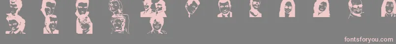 fuente Famousfolksregular – Fuentes Rosadas Sobre Fondo Gris