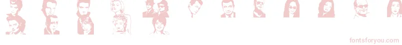 Famousfolksregular-Schriftart – Rosa Schriften auf weißem Hintergrund