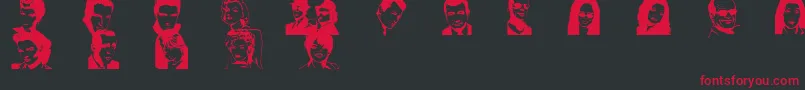 Famousfolksregular Font – Red Fonts on Black Background