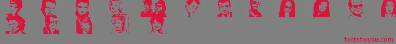 fuente Famousfolksregular – Fuentes Rojas Sobre Fondo Gris