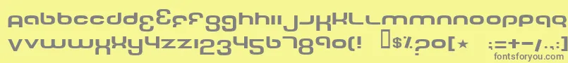 More about TechFontWide Font TechFontWide Font – Gray Fonts on Yellow Background