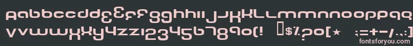 TechFontWide Font – Pink Fonts on Black Background
