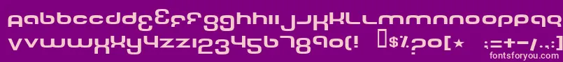TechFontWide Font – Pink Fonts on Purple Background
