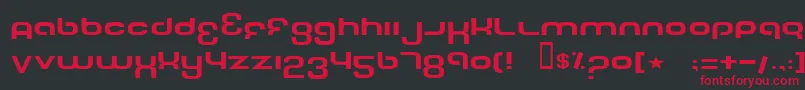 fuente TechFontWide – Fuentes Rojas Sobre Fondo Negro