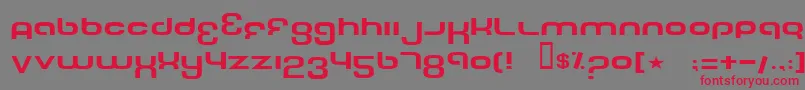 fuente TechFontWide – Fuentes Rojas Sobre Fondo Gris
