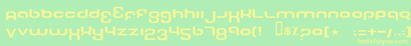 fuente TechFontWide – Fuentes Amarillas Sobre Fondo Verde