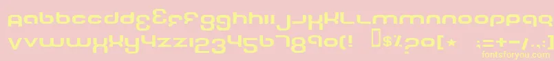 TechFontWide Font – Yellow Fonts on Pink Background
