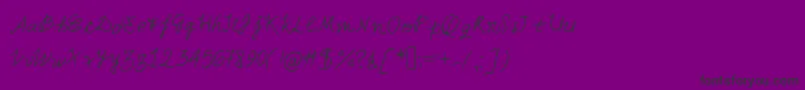 Miahand Font – Black Fonts on Purple Background