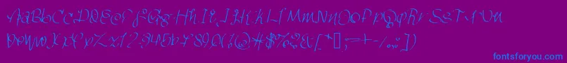 Fonte Ghettomagnetic – fontes azuis em um fundo violeta
