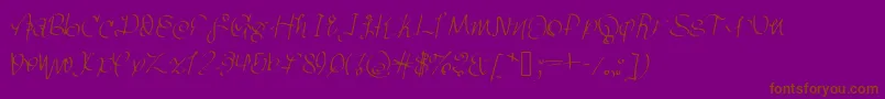 Ghettomagnetic-Schriftart – Braune Schriften auf violettem Hintergrund