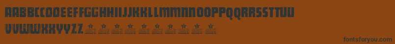 GeneratorPersonalUse Font – Black Fonts on Brown Background