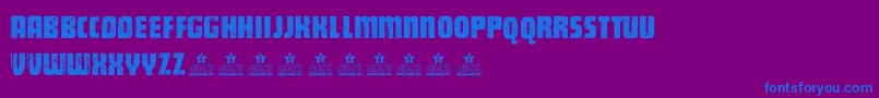 フォントGeneratorPersonalUse – 紫色の背景に青い文字