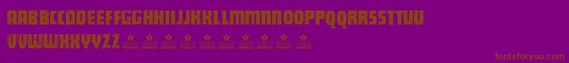 Police GeneratorPersonalUse – polices brunes sur fond violet