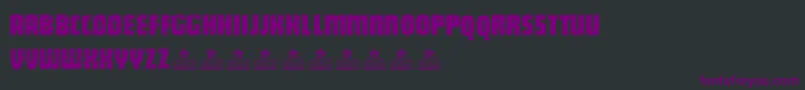 Шрифт GeneratorPersonalUse – фиолетовые шрифты на чёрном фоне