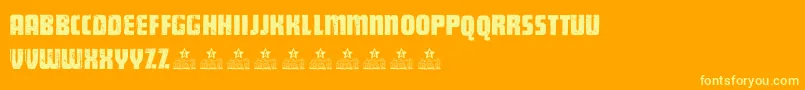 GeneratorPersonalUse Font – Yellow Fonts on Orange Background
