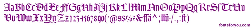 GoudyTextMtDfr Font – Purple Fonts on White Background