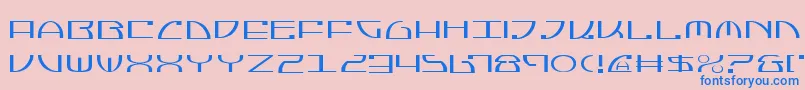 Fonte JumptroopsLight – fontes azuis em um fundo rosa