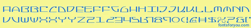JumptroopsLight Font – Blue Fonts on Yellow Background