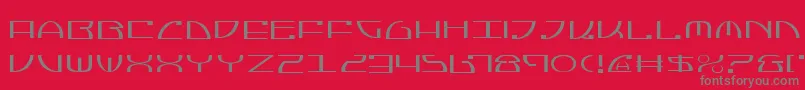 JumptroopsLight-fontti – harmaat kirjasimet punaisella taustalla