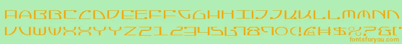 Czcionka JumptroopsLight – pomarańczowe czcionki na zielonym tle