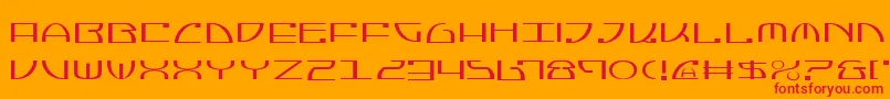 JumptroopsLight Font – Red Fonts on Orange Background