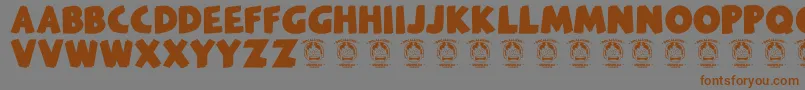 Melankolia Font – Brown Fonts on Gray Background