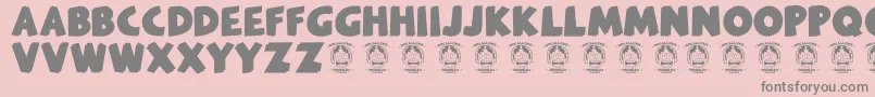 Melankolia Font – Gray Fonts on Pink Background