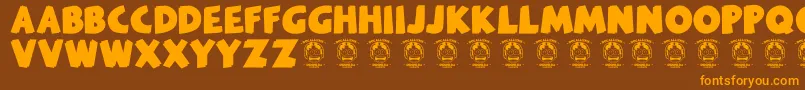 Melankolia Font – Orange Fonts on Brown Background