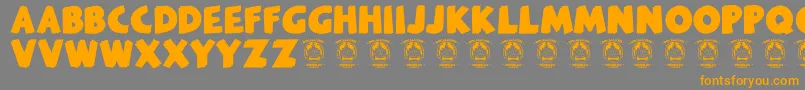 Melankolia Font – Orange Fonts on Gray Background